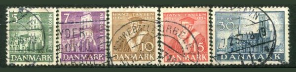Danmark Afa 229 - 33 Stemplet