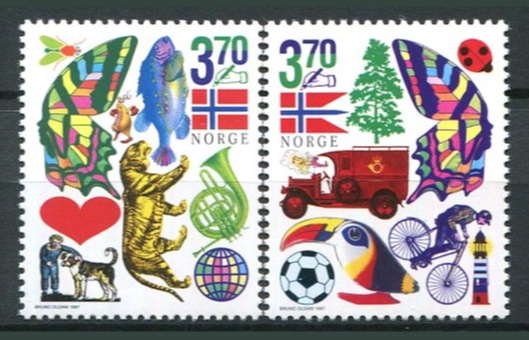 Norge Afa 1261 - 62 Postfrisk