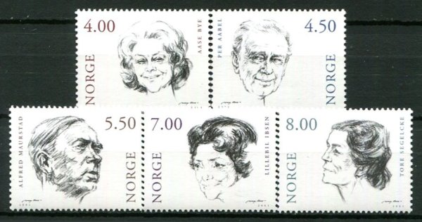 Norge Afa 1365 - 69 Postfrisk