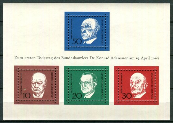 Tyskland Afa 1518 - 21 Postfrisk Miniark