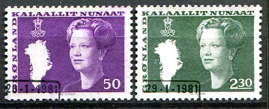 Grønland Afa 126 - 27 Stemplet