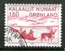 Grønland Afa 128 Stemplet