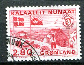 Grønland Afa 163 Stemplet