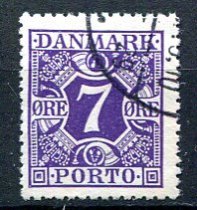 Danmark Afa 21 Stemplet Porto