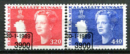 Grønland Afa 189 - 90 Stemplet