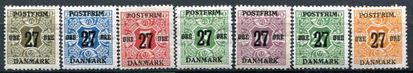 Danmark Afa 85 - 91 Ustemplet