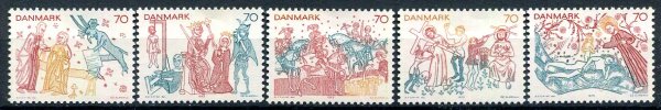 Danmark Afa 552 - 56 Postfrisk