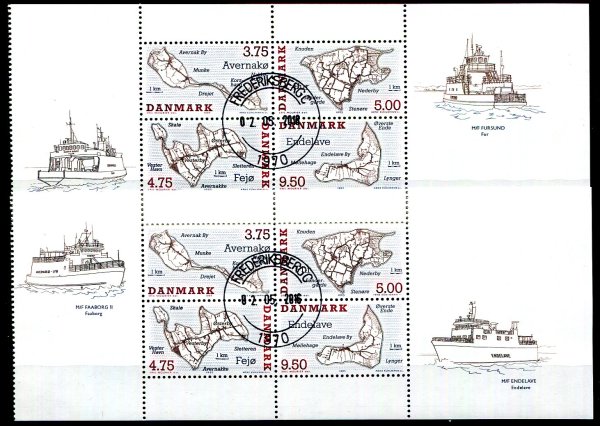 Danmark Afa 1090A - 90B Stemplet Miniark