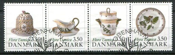 Danmark Afa 966 - 69 Stemplet 4-stribe