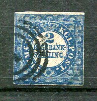 Danmark Afa 02B - plade II, nr. 97, type 9 Stemplet m/attest