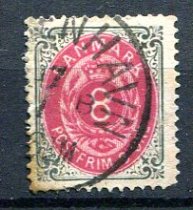 Danmark Afa 25 Stemplet