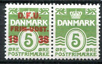 Danmark Afa 245 + 199a Postfrisk Parstykke