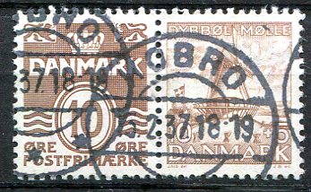 Danmark Afa 237 + 235 Stemplet Parstykke