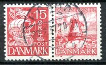Danmark Afa 238 + 203 Stemplet Parstykke