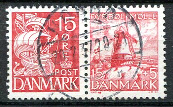 Danmark Afa 238 + 203 Stemplet Parstykke