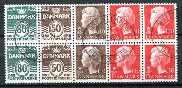 Danmark Afa HS 03 Stemplet Dobbelt Hæftesammentryk