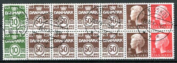 Danmark Afa HS 04 Stemplet Dobbelt Hæftesammentryk