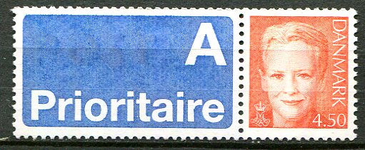 Danmark Afa 1244 Postfrisk m/vignet