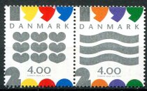 Danmark Afa 1232 - 33 Postfrisk Sammentryk