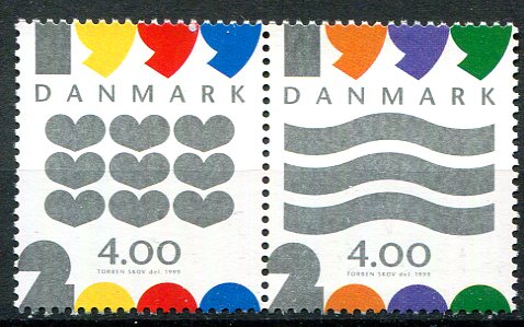 Danmark Afa 1232 - 33 Postfrisk Sammentryk