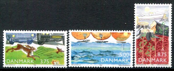 Danmark Afa 1020 - 22 Postfrisk