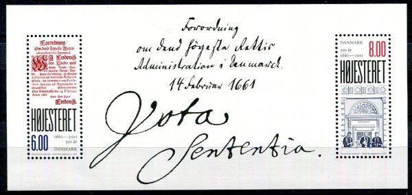 Danmark Afa 1649 Postfrisk Miniark