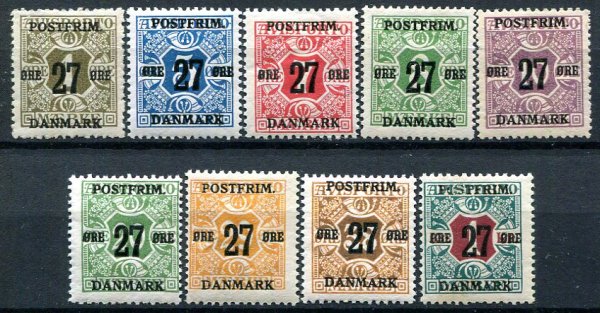 Danmark Afa 85 - 95 Ustemplet