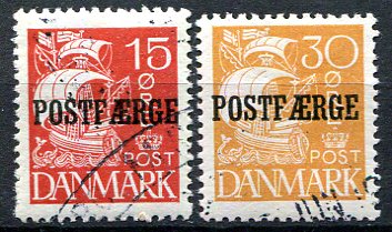 Danmark Afa 10 - 11 Stemplet Postfærge