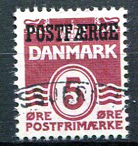 Danmark Afa 28 Stemplet Postfærge