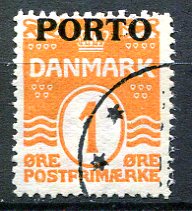 Danmark Afa 01 Stemplet Porto
