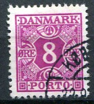Danmark Afa 34 Stemplet Porto