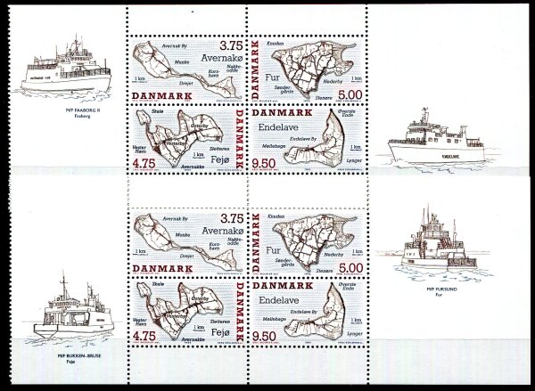 Danmark Afa 1090A - 90B Postfrisk Miniark