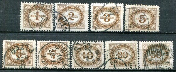 Østrig Afa 001 - 09 Stemplet Porto