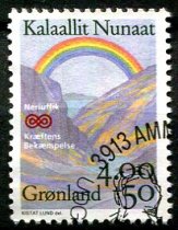 Grønland Afa 229 Stemplet