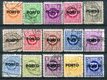 Østrig Afa 01 - 15 Stemplet Allieret Post Porto