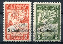 Østrig Afa 20 - 21 Stemplet Feltpost i Italien