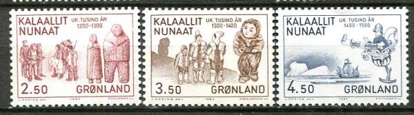 Grønland Afa 143 - 45 Postfrisk