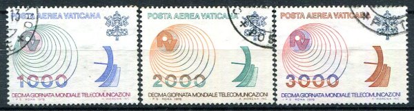 Vertikanstaten Afa 743 - 45 Stemplet