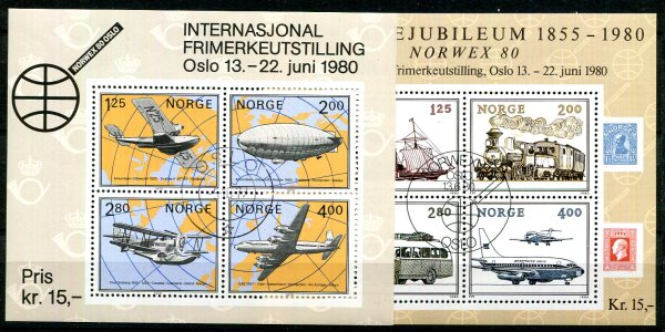 Norge Afa 816 - 828 Stemplet Miniark
