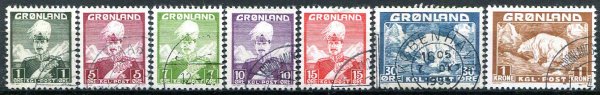 Grønland Afa 01 - 07 Stemplet