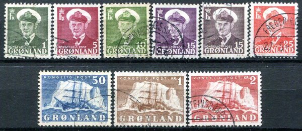 Grønland Afa 28 - 35 Stemplet
