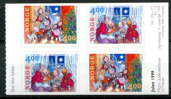Norge Afa 1328 - 29 Postfrisk 4-blok