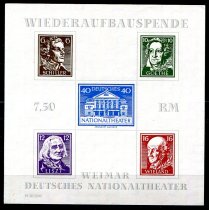 Thuringen Afa 18 - 22 Postfrisk Miniark