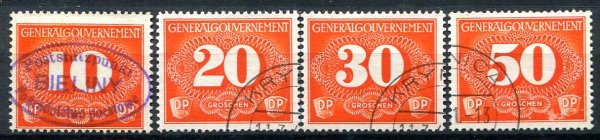 Generalgouvernement Afa 001 - 04 Stemplet
