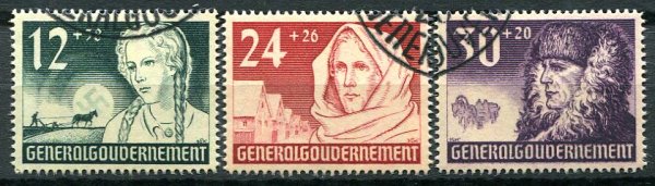 Generalgouvernement Afa 058 - 60 Stemplet
