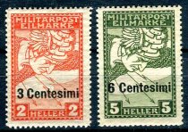 Østrig Afa 20 - 21 Ustemplet Feltpost i Italien