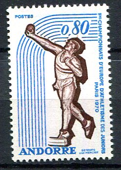Andora (Fransk Post) Afa 225 Postfrisk