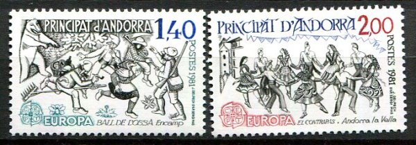 Andora (Fransk Post) Afa 313 - 14 Postfrisk