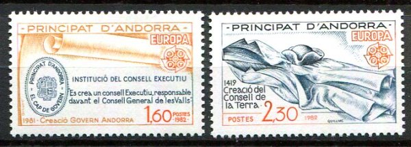 Andora (Fransk Post) Afa 321 - 22 Postfrisk