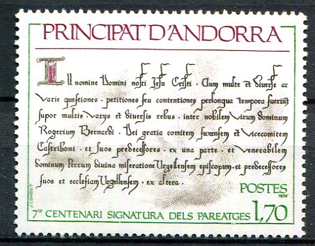 Andora (Fransk Post) Afa 294 Postfrisk